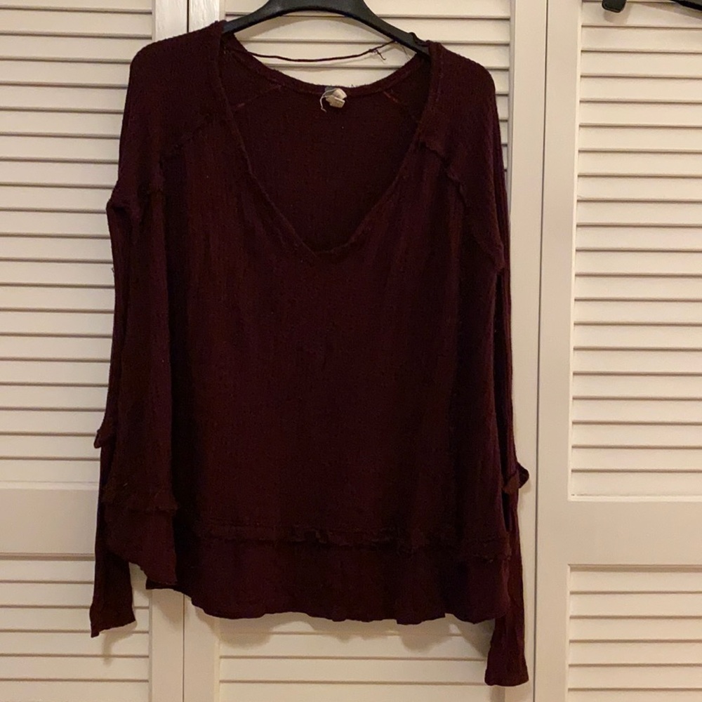 We The Free dark red tunic/long sleeve tshirt